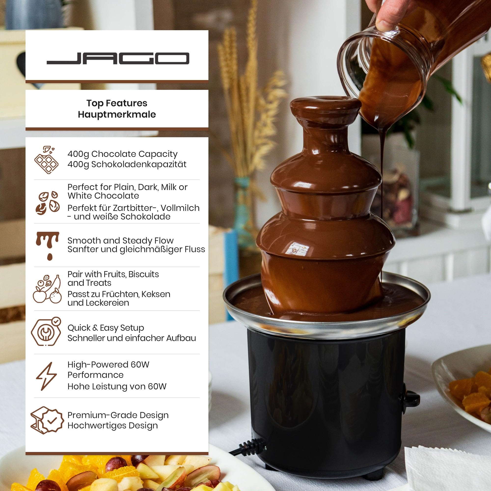 Chocoladefontein | Tristar (32W, 400 ml, 3-laags) Tristar