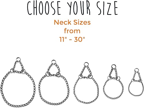 Miniatura 2 de Mighty Paw Collar de entrenamiento de cadena estilo martingala. Nuestro collar de cincha limitado da un recordatorio suave de no tirar o