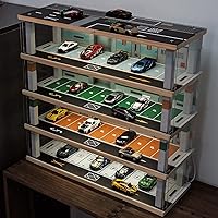 Vista 4 de Vitrina de modelos de coche de aleación a escala 1:64. Adecuado para coleccionar ruedas calientes y autos fundidos a presión con escenas iluminadas