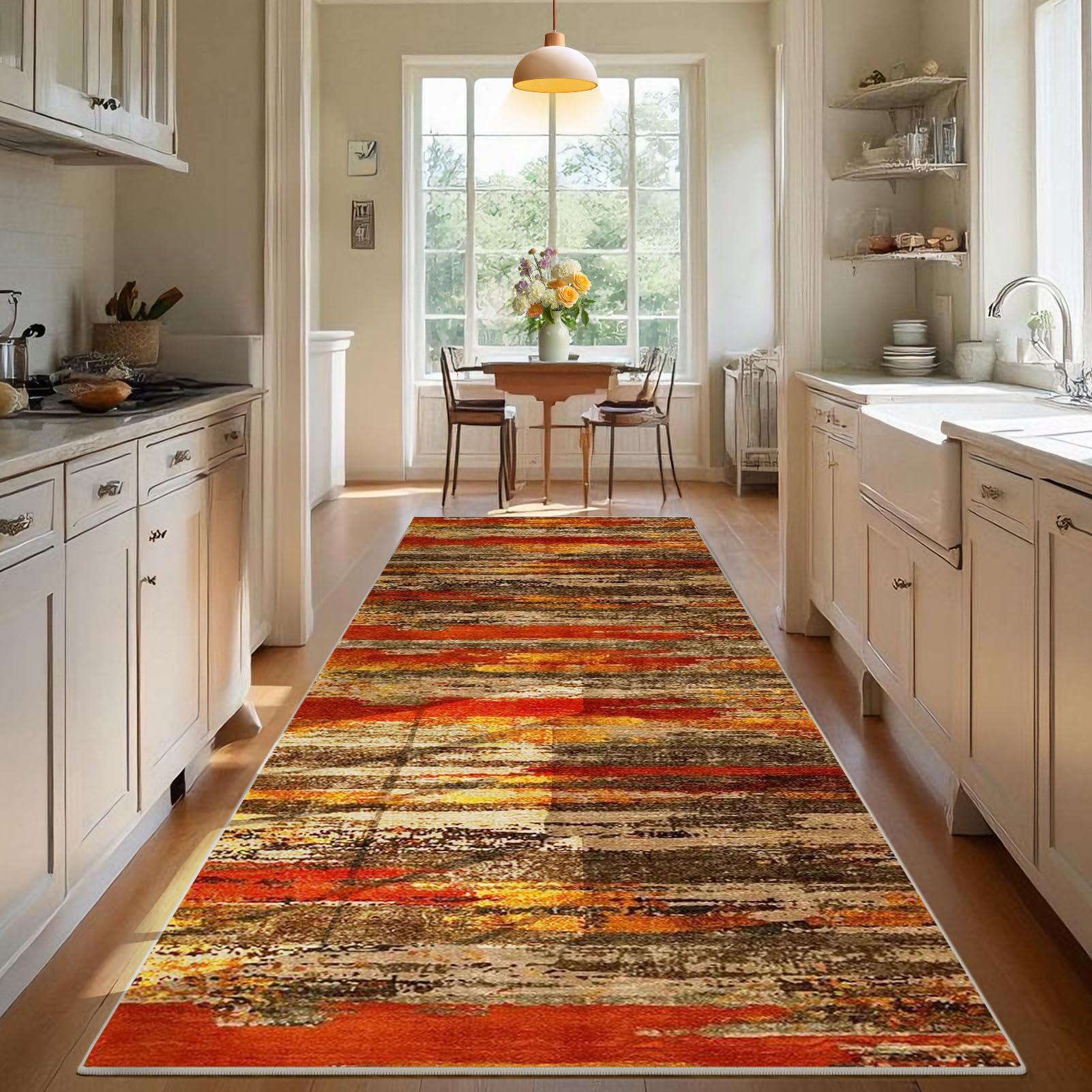 Tehwdaiyou Colorful3 Long Runner Rug For Hallway, Washable Carpet Runner Rug For Kitchen, Non-Slip Extra Long Entryway Runner Rug, Laundry Bedroom Room Rug Runner, Long Hallway Hall Runner Narrow Rugs 60 X 300 Cm