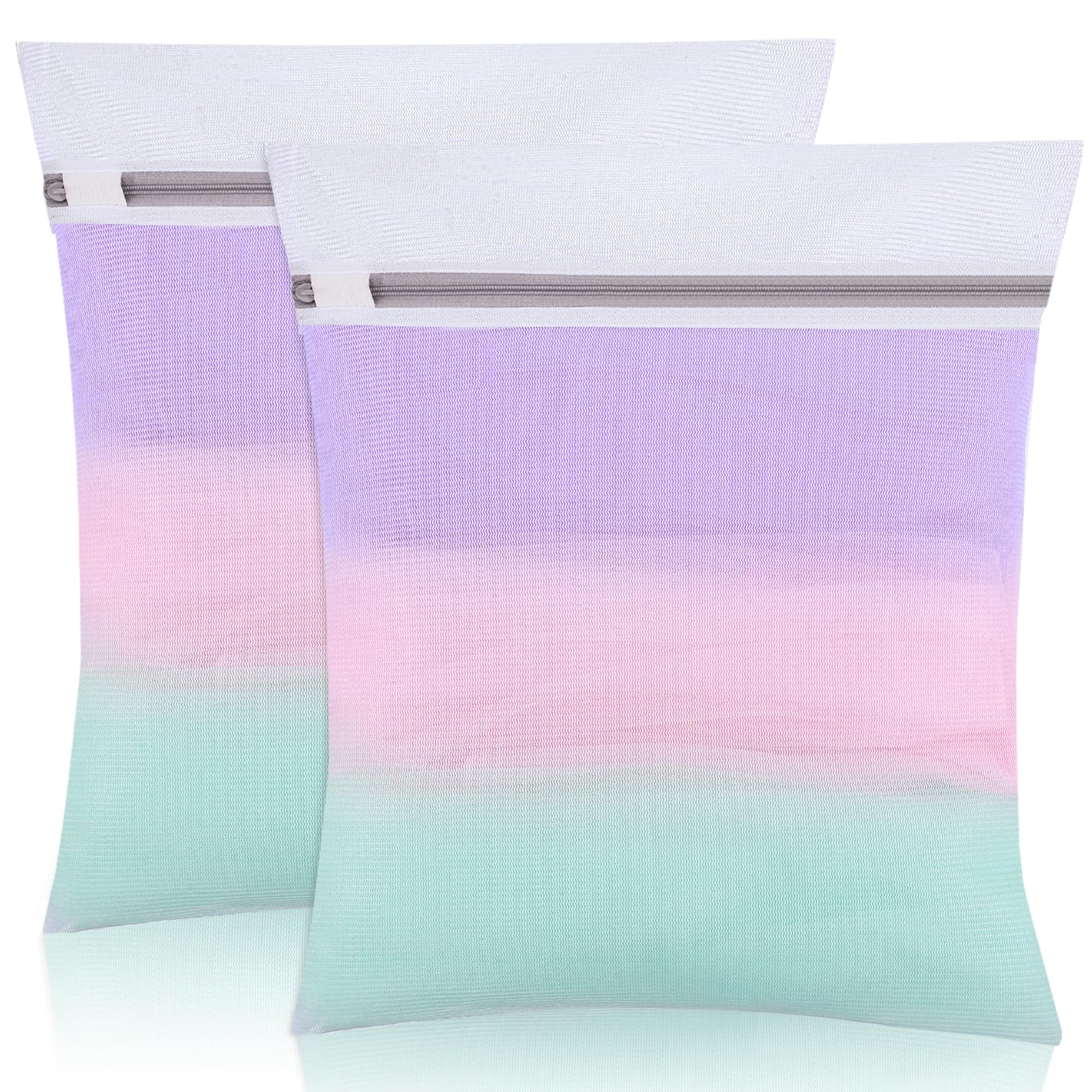 Dntorx 2 PCS Mesh Laundry Bags with Zips,Fine Laundry Bags 50cm x 60cm, L