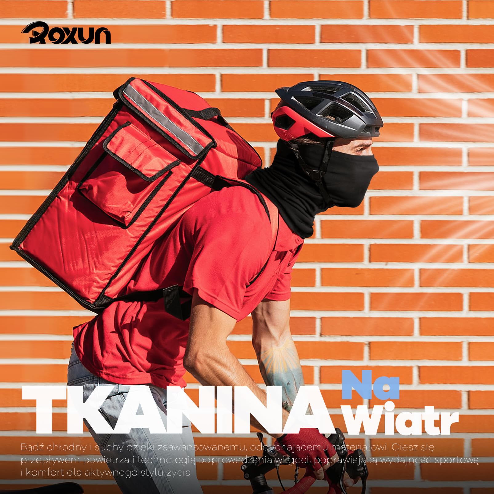 ROXUN 4-pak ocieplacz na szyję, chłodząca, oddychająca maska na twarz, ochrona przed promieniowaniem UV, szalik turystyczny bandana dla mężczyzn/kobiet