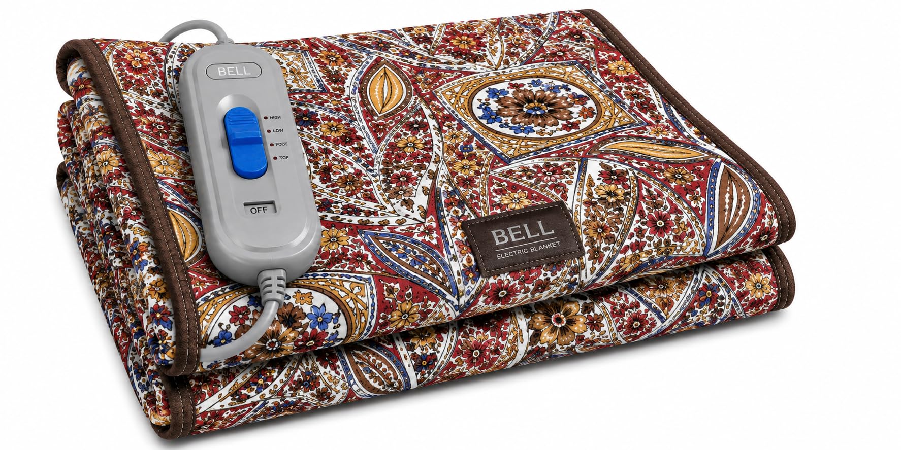 Bell electric blankets - Luxury Quilted Heated Blanket for Winter | Premium Cotton Printed Top with Marino Wool | 4 Heat Settings | Low Power Consumption | Fast Heating | Made in India-image-15