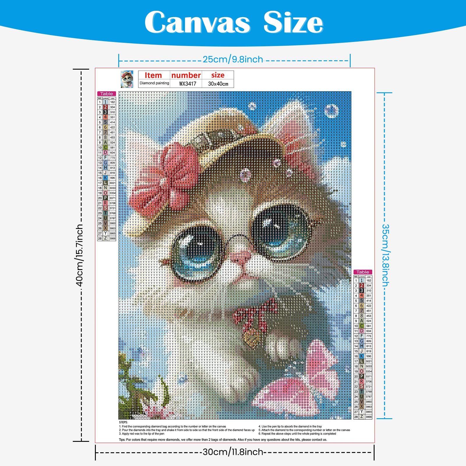 Kit Diamond Painting Gatto Soffice - Pittura Con Diamantini 5D 30x40cm Per Adulti E Bambini - Foto 9