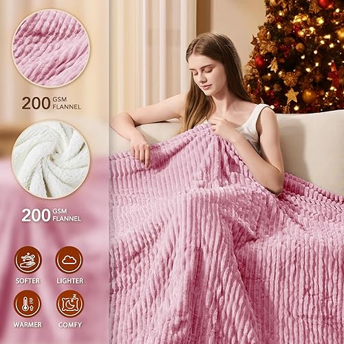 Vista 32 de Homemate Manta térmica eléctrica de 50 x 60 pulgadas, manta térmica de 1/2/4/6/8 horas de apagado automático, 10 niveles de calor, protección contra