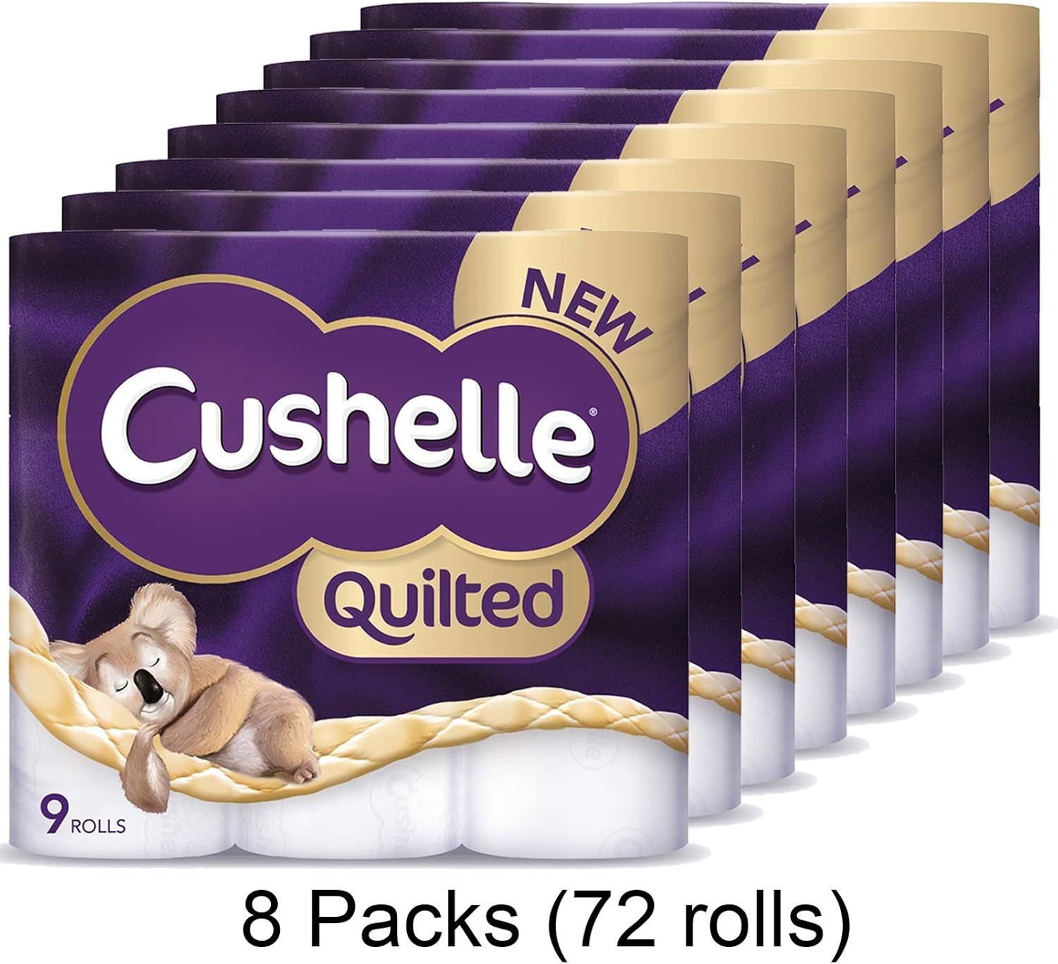 Cushelle Quilted 9 Roll Toilet Roll Tissue Paper (8 Packs (72 Rolls)) Amazon.co.uk Grocery