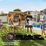 BBQ Grill - Heavy Duty Degree Non-Stick Grill s for Outdoor Grilling, 60 x 40 Inchs Outdoor BBQ Grill Fireproof,Grass Protection,Fire Pit for Decking,Indoor Fireplace Fire
