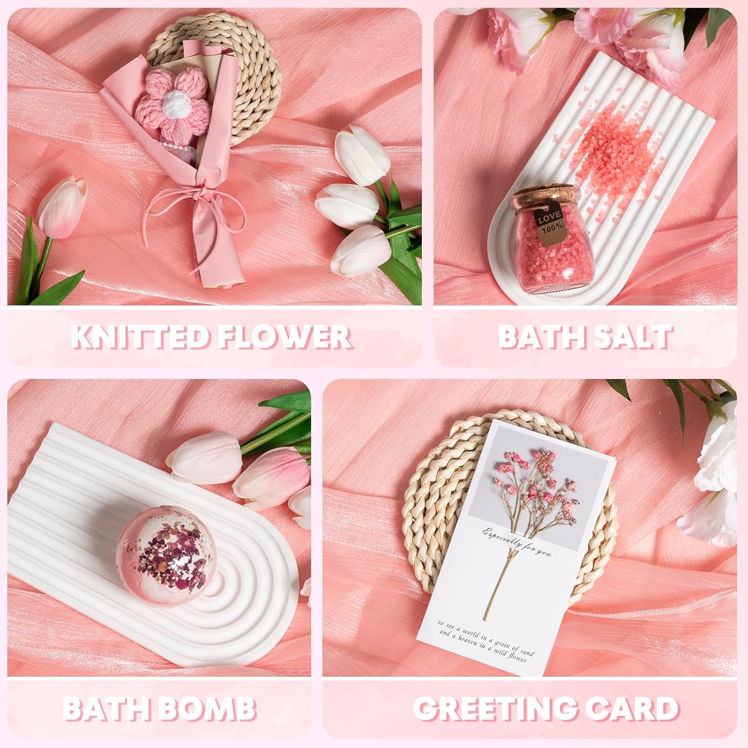 50th Birthday Gifts for Women, Happy 50 Year Old Birthday Gift Ideas Decorations for Grandma Wife Mom Sister Woman Aunt Friends Her, Pink 50 Fabulous Ceramic Marble Mug 14Oz, Turning Fifty Baskets - Image 5