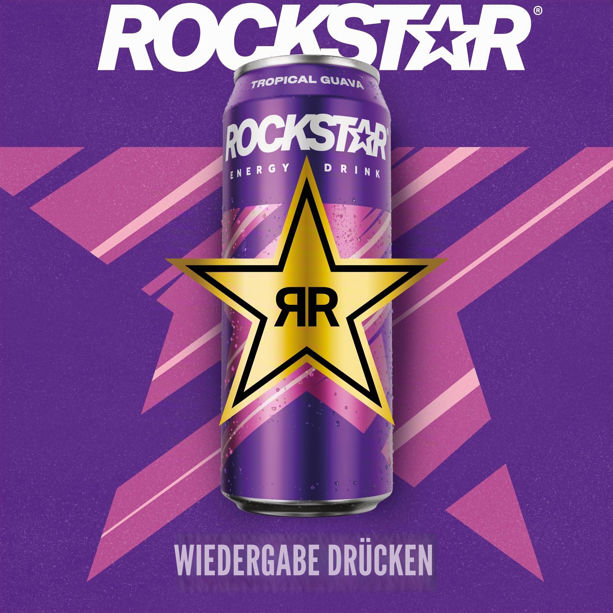 Rockstar Punched Tropical Guava Flavour 500ml (Packung mit 12 x 500 ml)