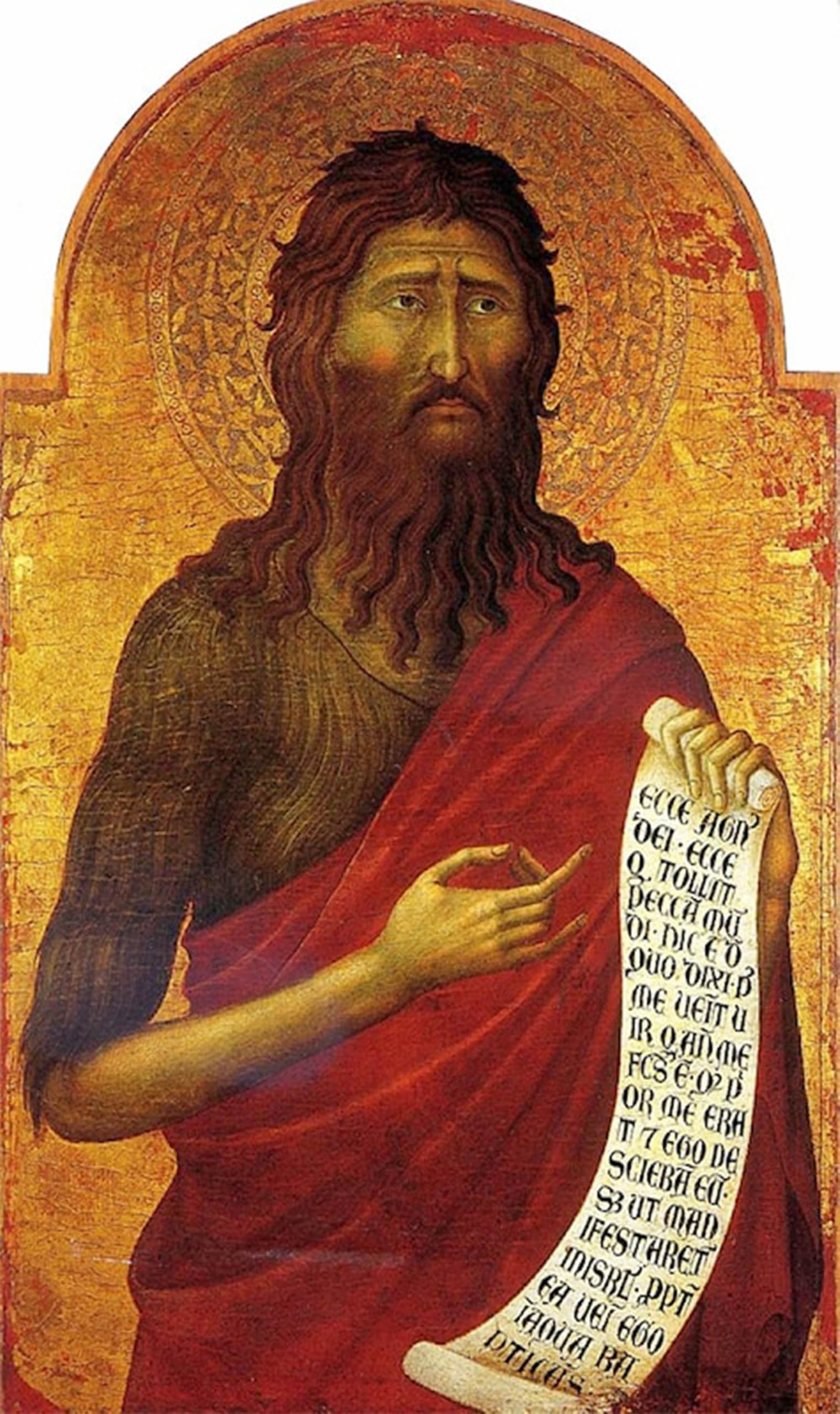 POSTERIIk Vintage Art Print Images Pictures Print Saint John the Baptist by Ugolino Di Nerio Modern Colour Posters for Office Home Decor 60x90cm