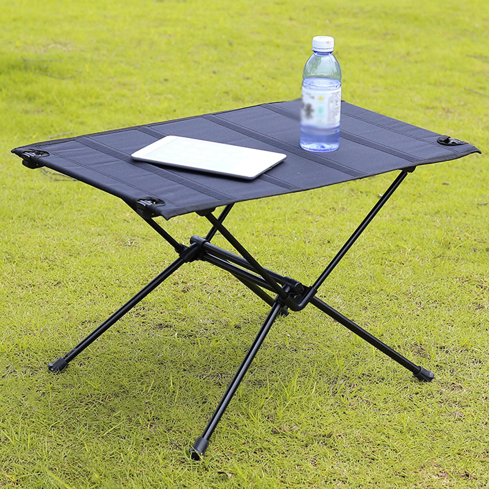 Anbte Table de camping pliante en aluminium, table de camping enroulable réglable en hauteur max