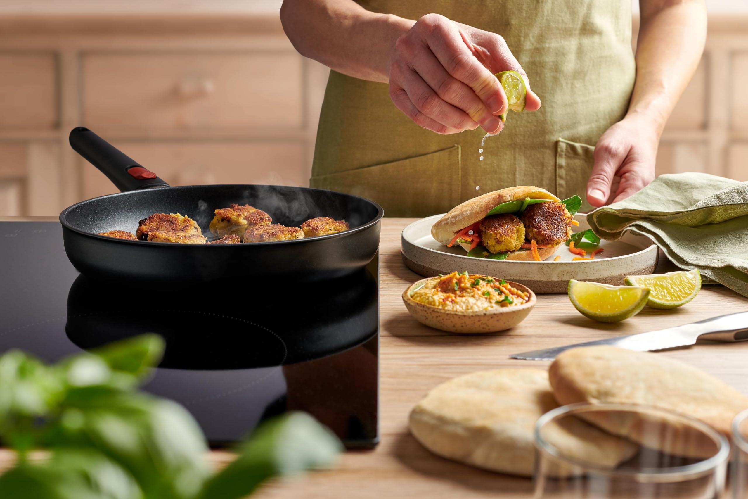 WOLL – Eco Lite QXR poêle Ø 24 cm avec manche amovible – poêle antiadhésive sans PFAS, compatible four & lave-vaisselle – poêle induction – poêle à frire