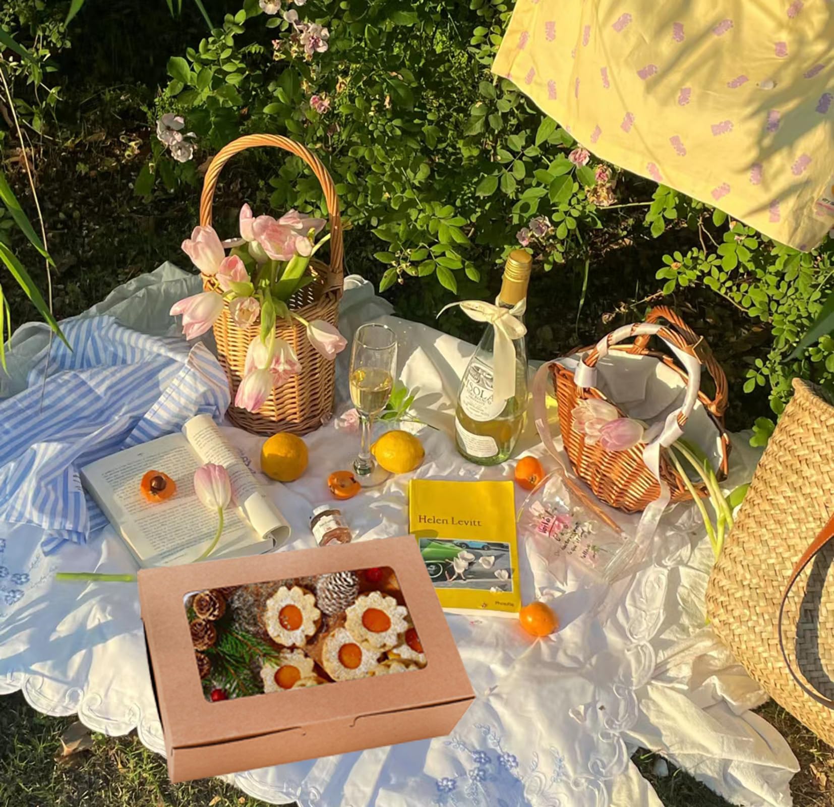 30 cajas de panadería marrones de 8 x 6 x 2.5 pulgadas con ventana, cajas de galletas para regalar, cajas de dulces para pasteles, donas, cupcakes, postres de boda y fiesta de cumpleaños.