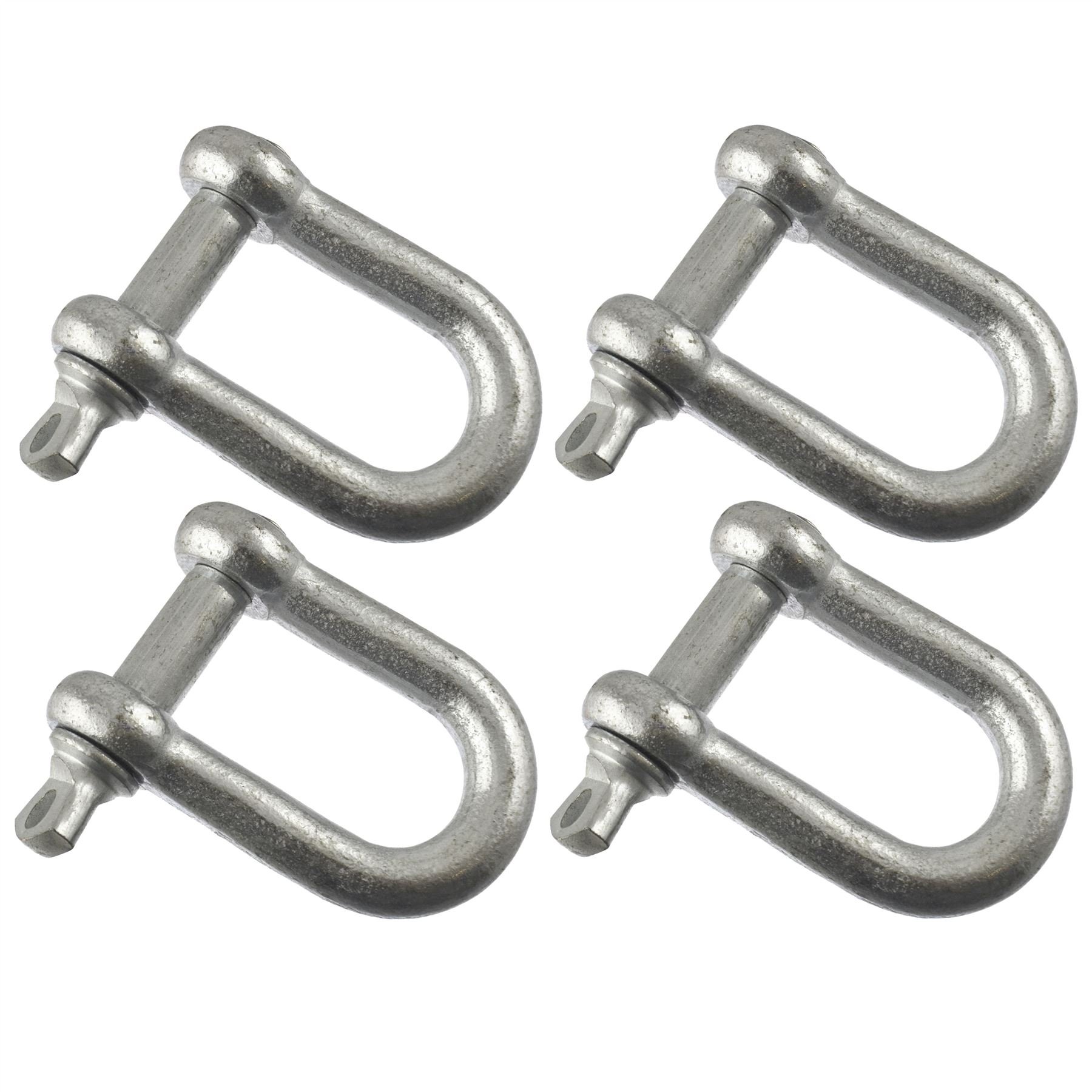 AB Tools 10mm Galvanised Dee Shackle Pack of 4 Chandlery DK03