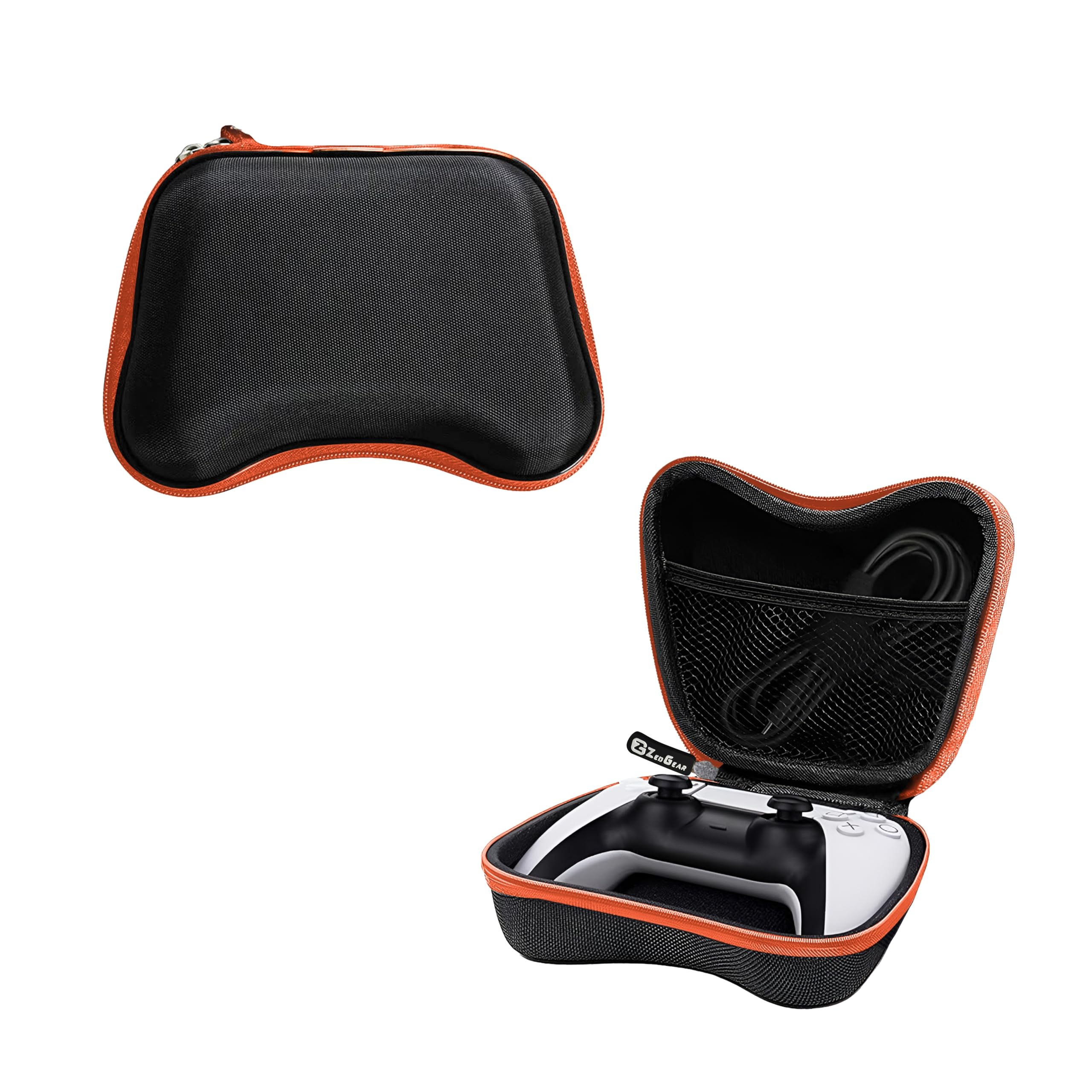 ZedGear Game Controller Case EVA Hardshell Cover for Xbox One Xbox 360 PS3 PS4 PS5 PS2 One S Wireless Game Controller Carry Case Gaming Accessory Box Holder Protective Cover Storage Case - Orange-image-13