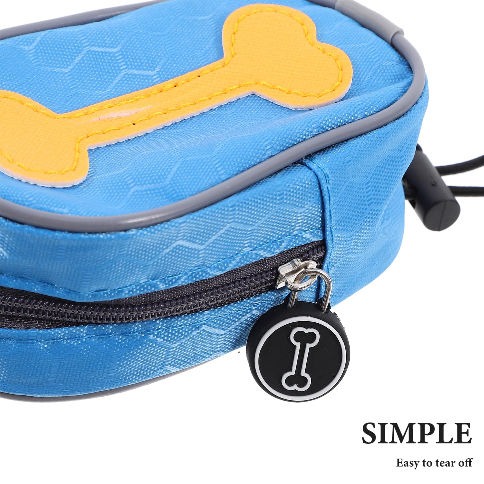 Happyyami Bolsa Dispensadora con Cremallera para Bolsas Excrementos Perros 8 Rollos de Desechables con Punto de Rotura para Dueños de Perros