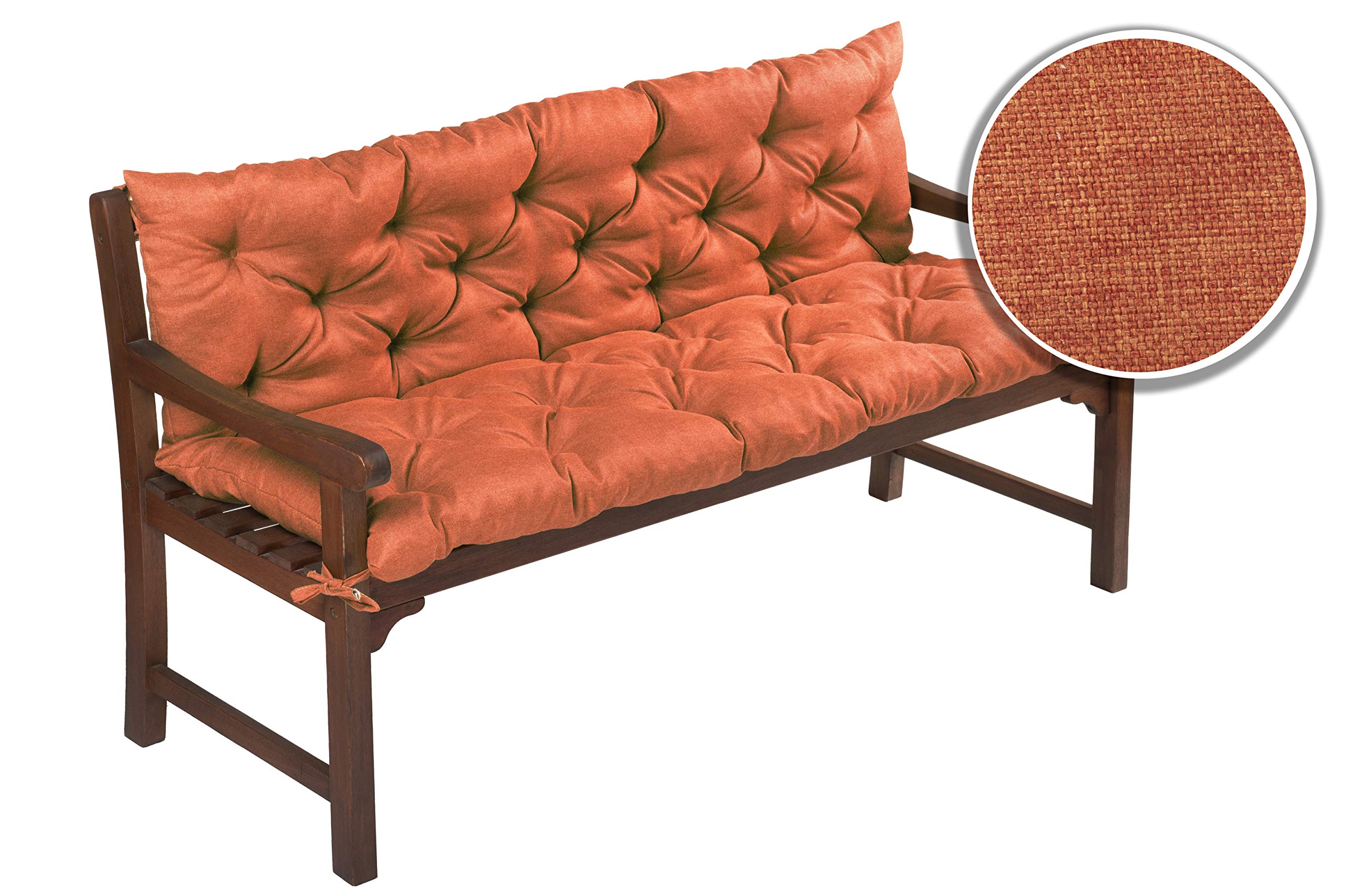 Bank-Sitzkissen – 120 X 40 X 5 Cm, Dunkelgrau, Abnehmbarer Bezug, Rutschfest, Für Garten, Terrasse, Küche