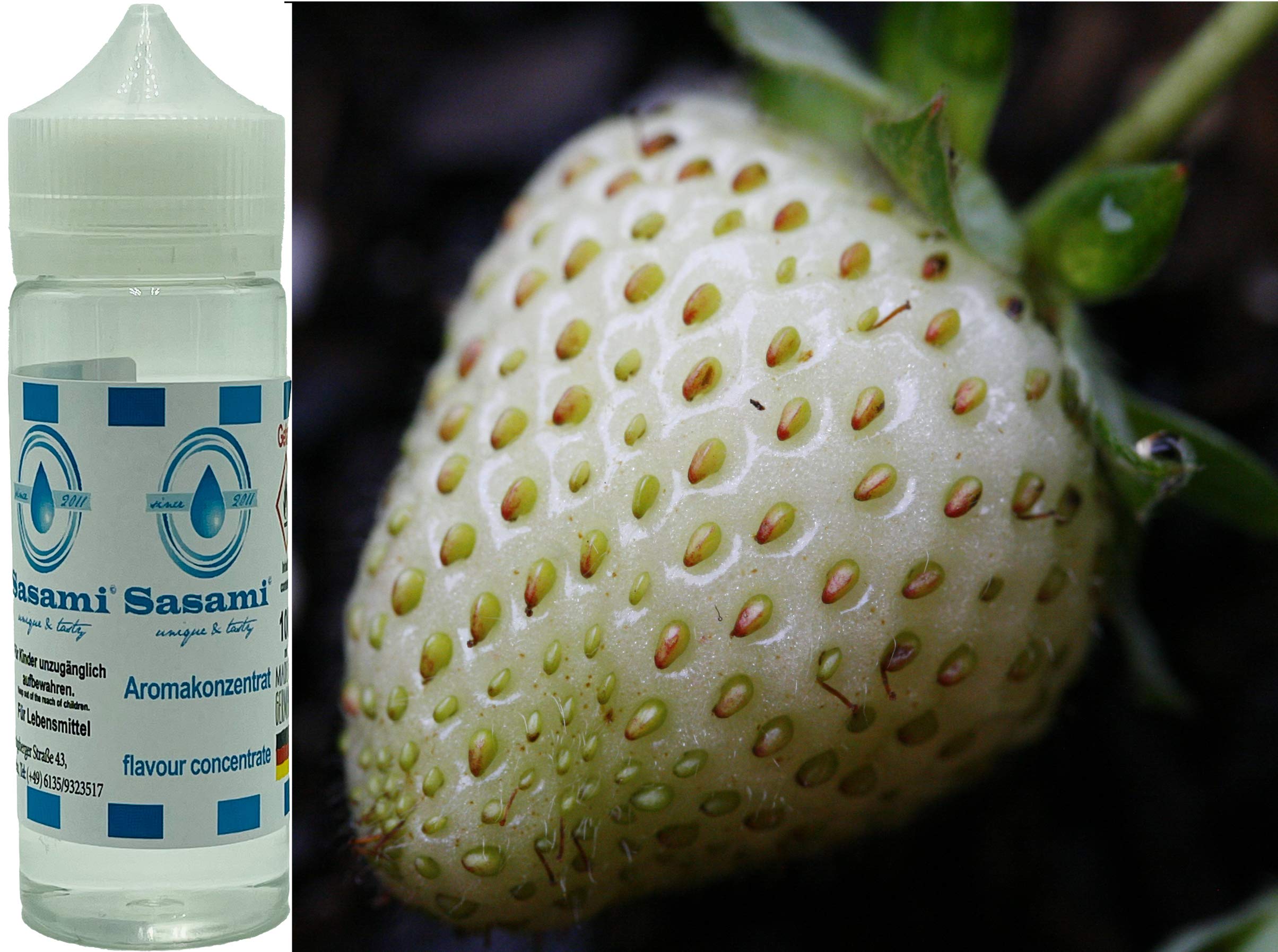 Weisse Erdbeere-Ananaserdbeere-Pineberry Aroma Konzentrat - Vegan - Sasami - 100ml
