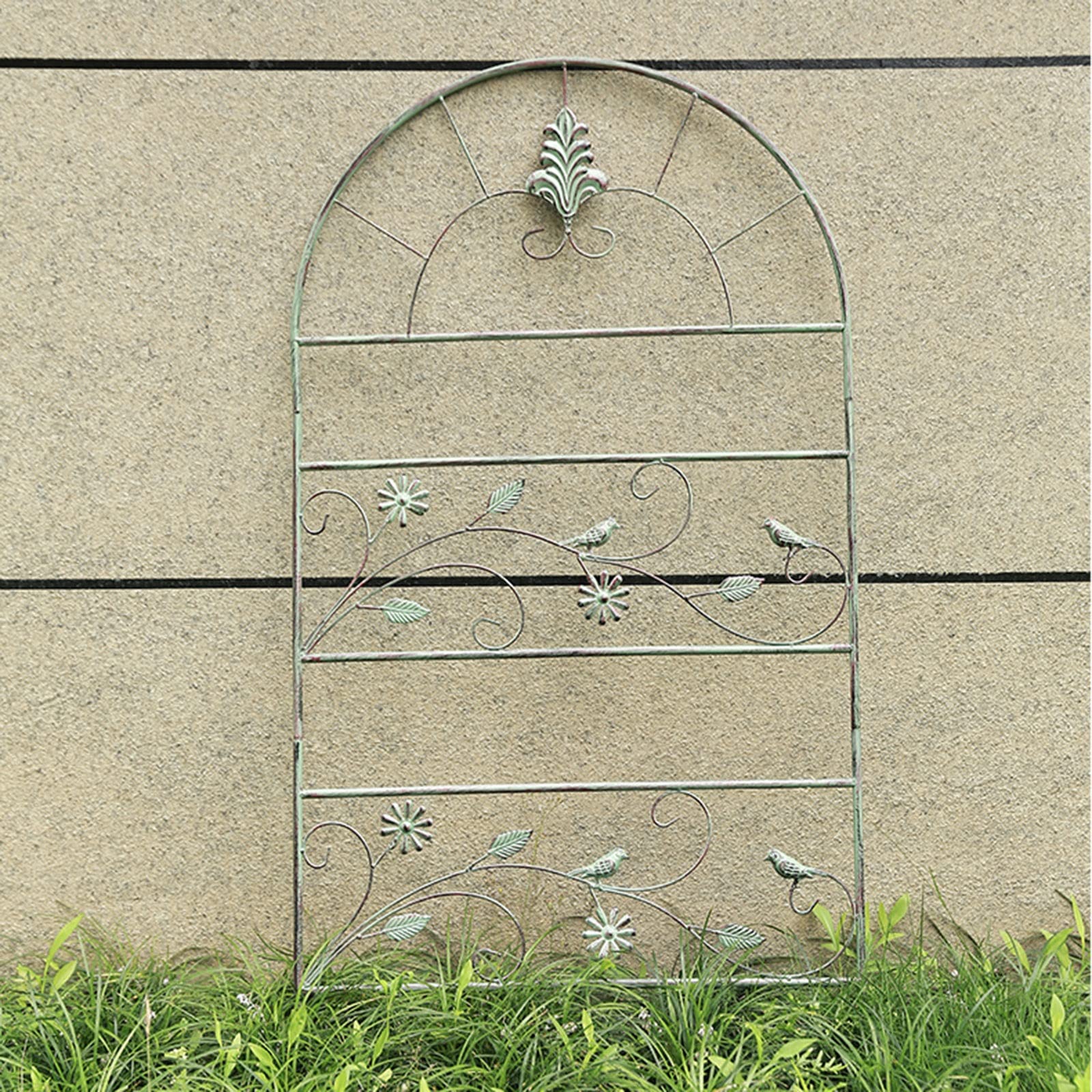 ZYFA Rankhilfe Gartenzaun Rankgitter Rasenkanten Gartenstecker Garten Gartenpfähle Gartenzäune Beetzaun Metall Obelisk Pflanzenstützen für Gartendeko,Deko Für Kletterpflanzen,Rosen,Reben