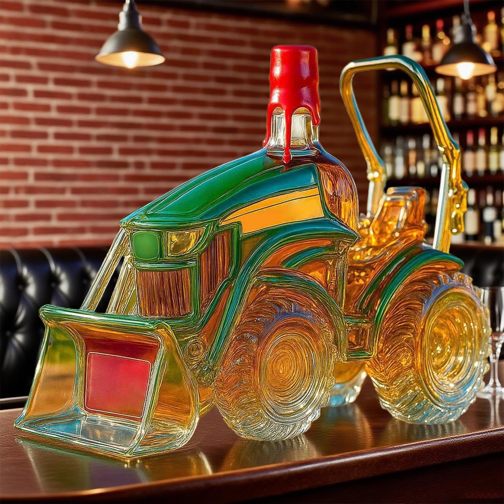Decanter Trattore | Bottiglia Vino Trattore 3D Decorativa | Decanter Ornamento In Contenitore Per Bar Casa Uomo Donna Appassionati Di Whisky Arredamento