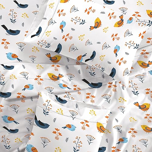 Miniatura 10 de Bluemoon Homes Juego de sábanas 100% de algodón egipcio, juego de sábanas y fundas de almohada de 4 piezas, sábanas de lujo con bolsillo profundo,