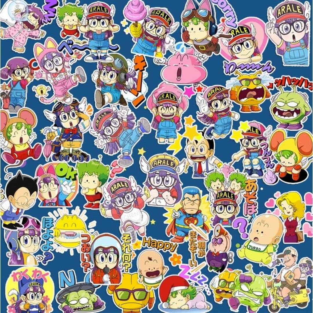 Amazon.co.jp: 40枚 DrスランプアラレちゃんF 防水ステッカー シール