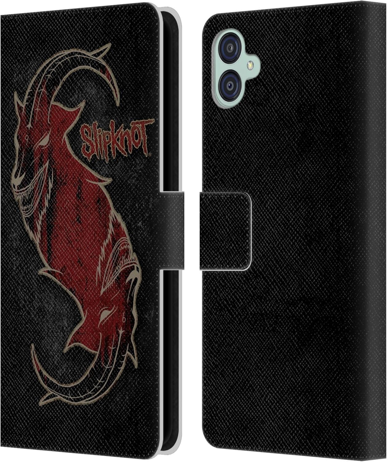 Head Case Designs Officially Licensed Slipknot Red Goat Key Art Leather Wallet Case Compatible with Samsung Galaxy M04 5G / A04e