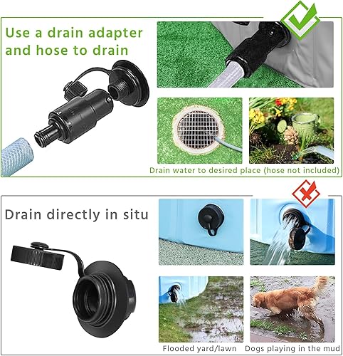 Miniatura 4 de YAHEETECH Plástico Plegable Duro, Gran bañera para perros, piscina colapsable, para Perros, Bañera para Mascotas, Perros, Gatos