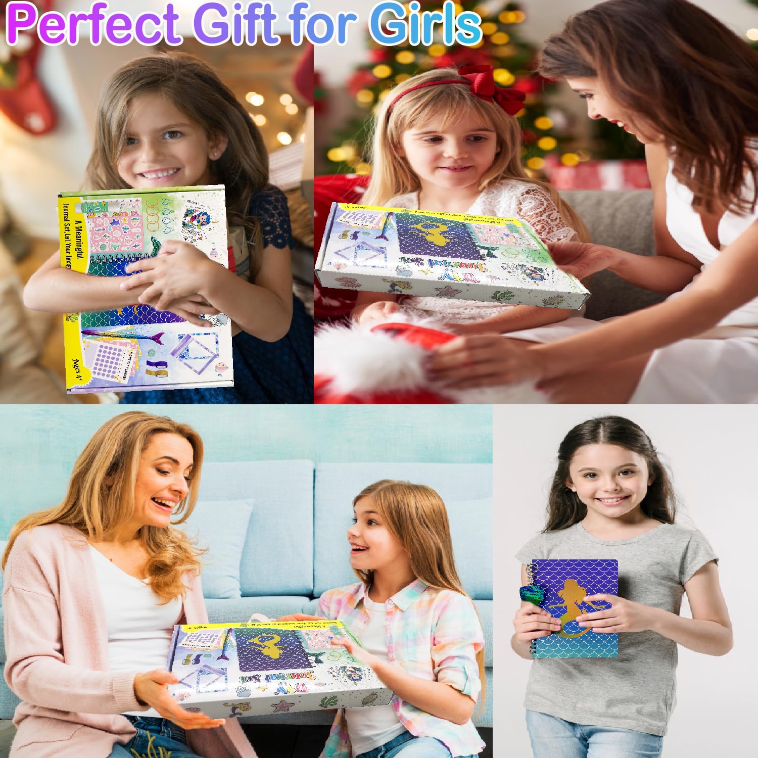Kit de Diario de Bricolaje para Niñas, Regalo niña 4 a 14 años DIY Scrapbook Set para niños,Juego de Accesorios de Libro de Recortes y Diarios,Ideas de regalos de cumpleaños para niñas adolescentes