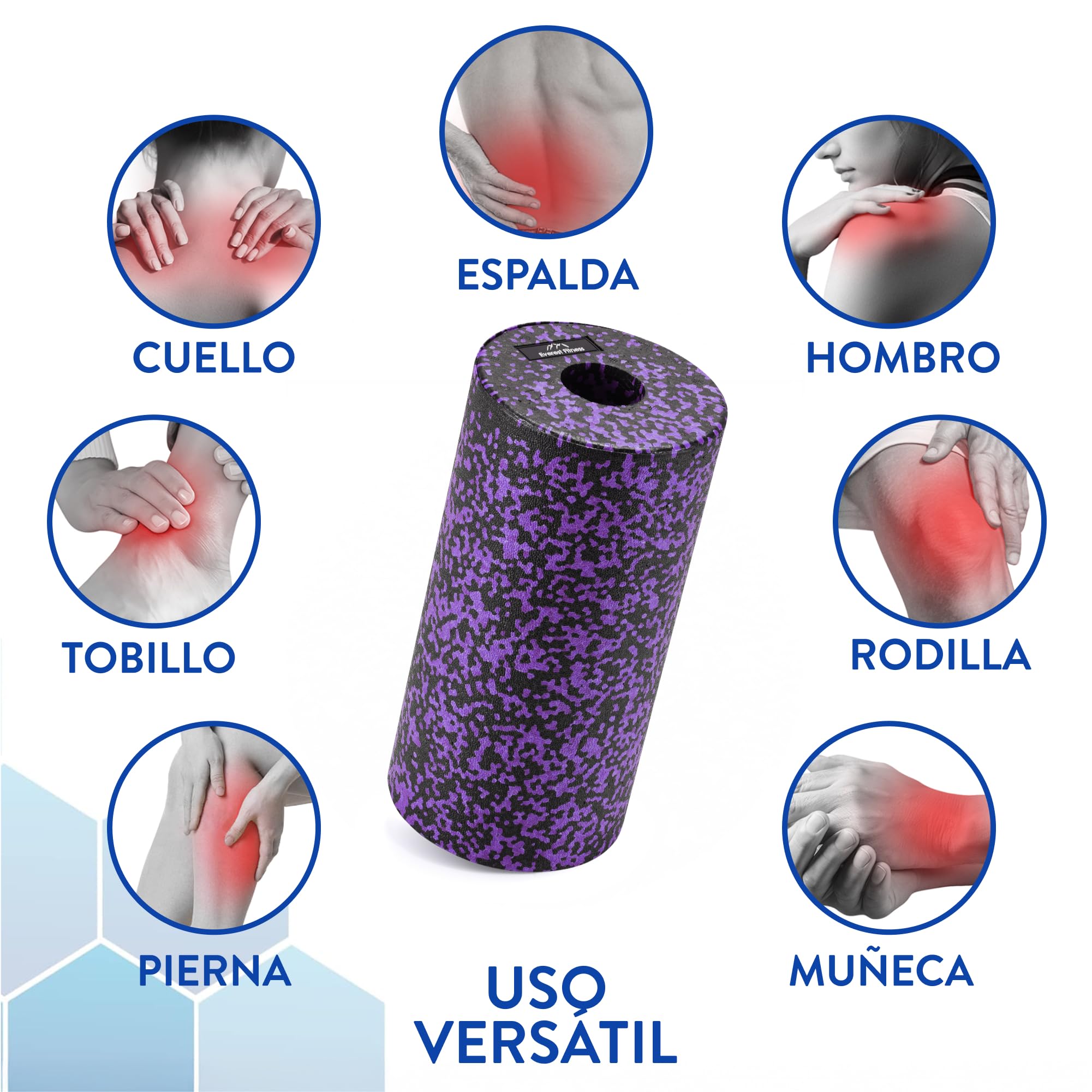 Rodillo Para Fascia Pequeño, 1 Pieza, 15 Cm, Dureza Media, En Juego En Negro, Rodillo De Masaje Duro Para Yoga, Regeneración Después De Deportes, Para Principiantes Y Deportistas De Alto Rendimiento