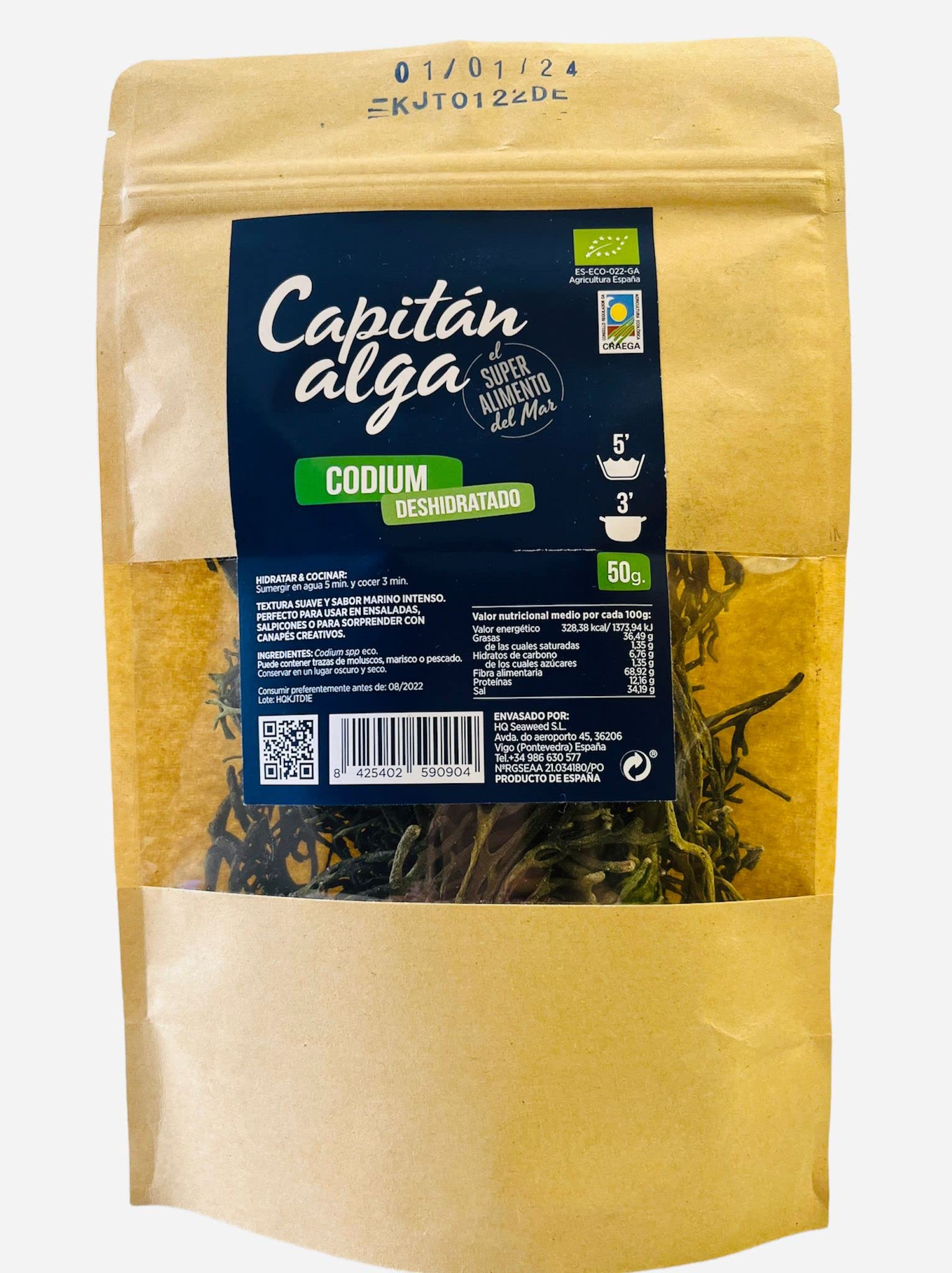 Codium Alga Deshidratada BIO 50g