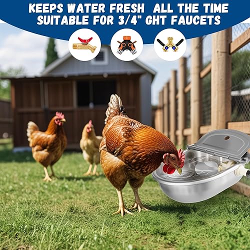 Miniatura 3 de Dispensador automático de agua para perros, bebedero automático para perros al aire libre, dispensador de agua de acero inoxidable para bebedero de