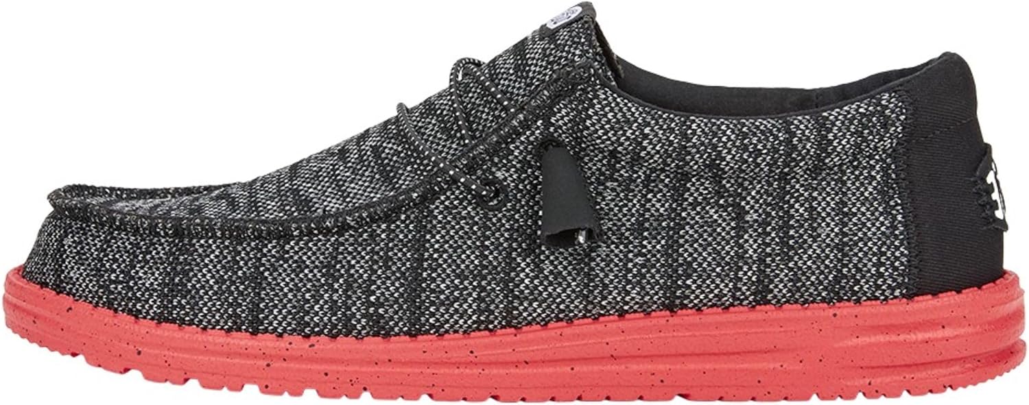 HEYDUDE Men’s Wally Stretch Sox Slip-On Loafer, Lightweight, Breathable, with Flex & Fold Outsole