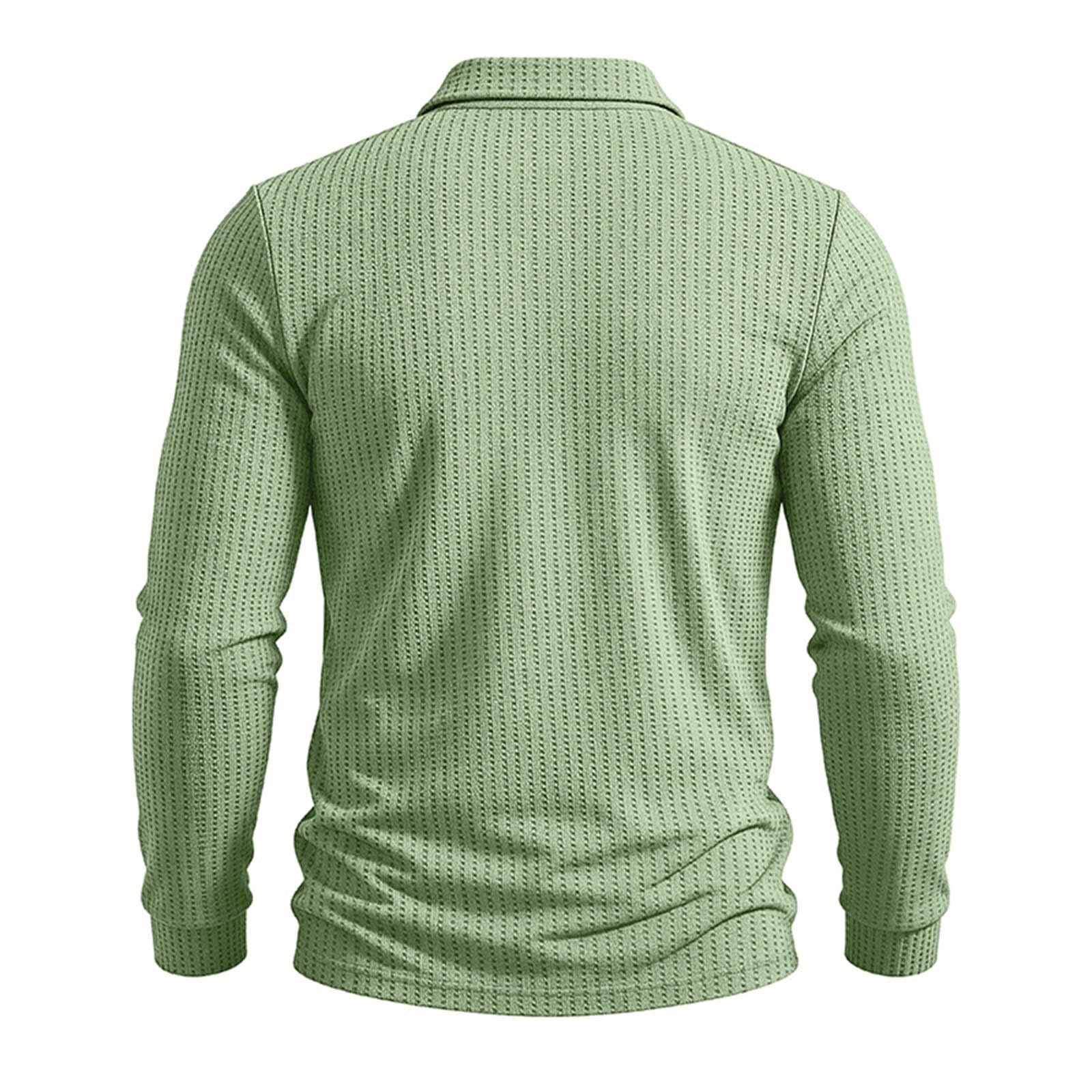 Polo à rayures verticales pour homme - Pull respirant à poignets côtelés