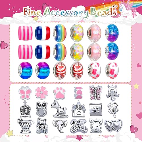 Miniatura 2 de SUZUTOY Kit de fabricación de pulseras para niñas, regalos de unicornios para niñas, artes y manualidades para niños de 4, 5, 6, 7, 8, 9, 10, 11,