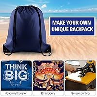 Amazon.com | KUUQA Drawstring Backpack, 25Pcs Navy Blue
