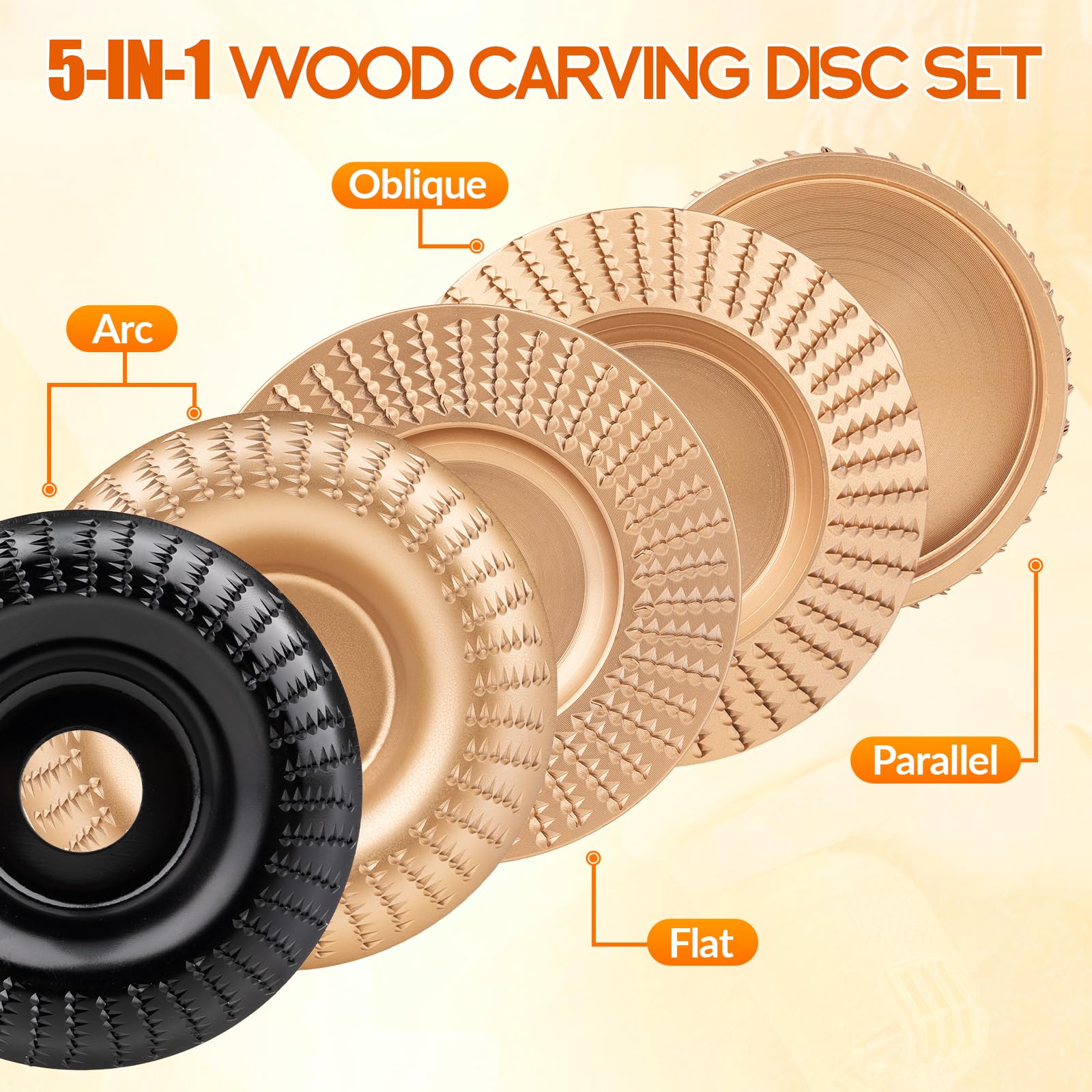 Wood Carving Discs - Angle Grinder Wheels -4