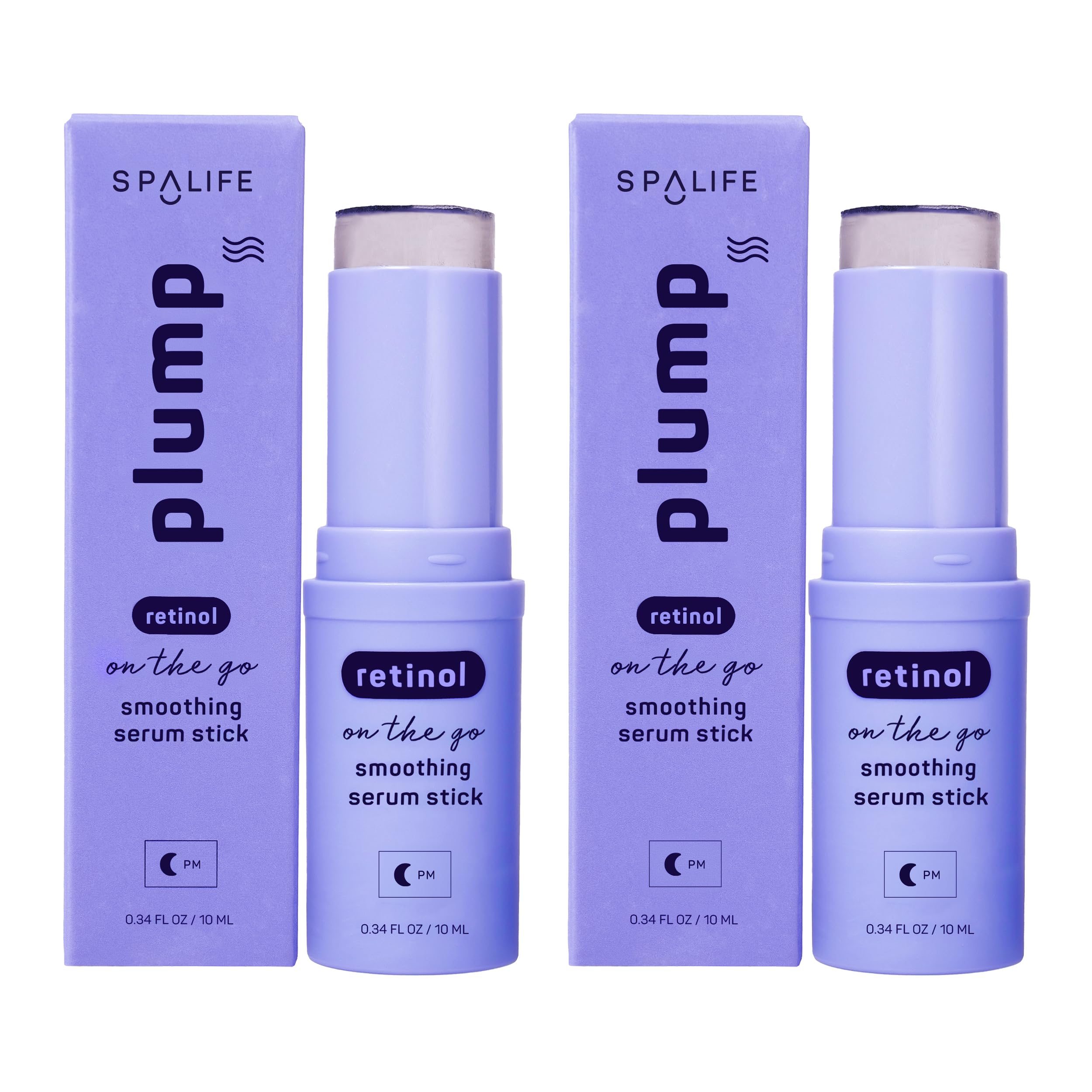 SpaLife Beauty Plump Retinol Smoothing Serum Stick Balm for Face – Retinol Face Serum – For Plumping, Smoothing, & Resurfacing – Boosts Elasticity – Targets Fine Lines & Texture – Multipurpose