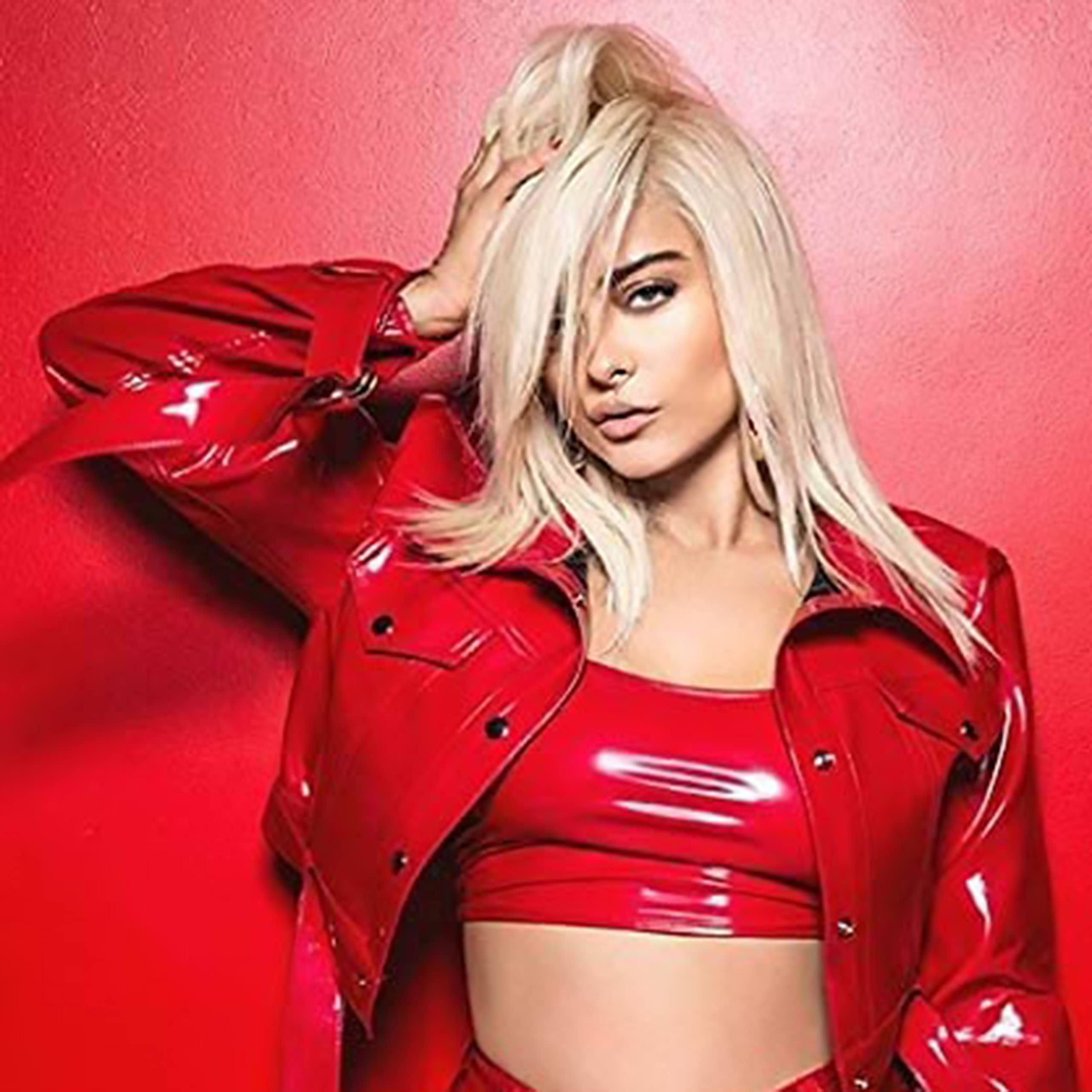 Dark Handicraft One : Red Hot Bebe Rexha American Singer Poster Rolled 12 x 12 inch