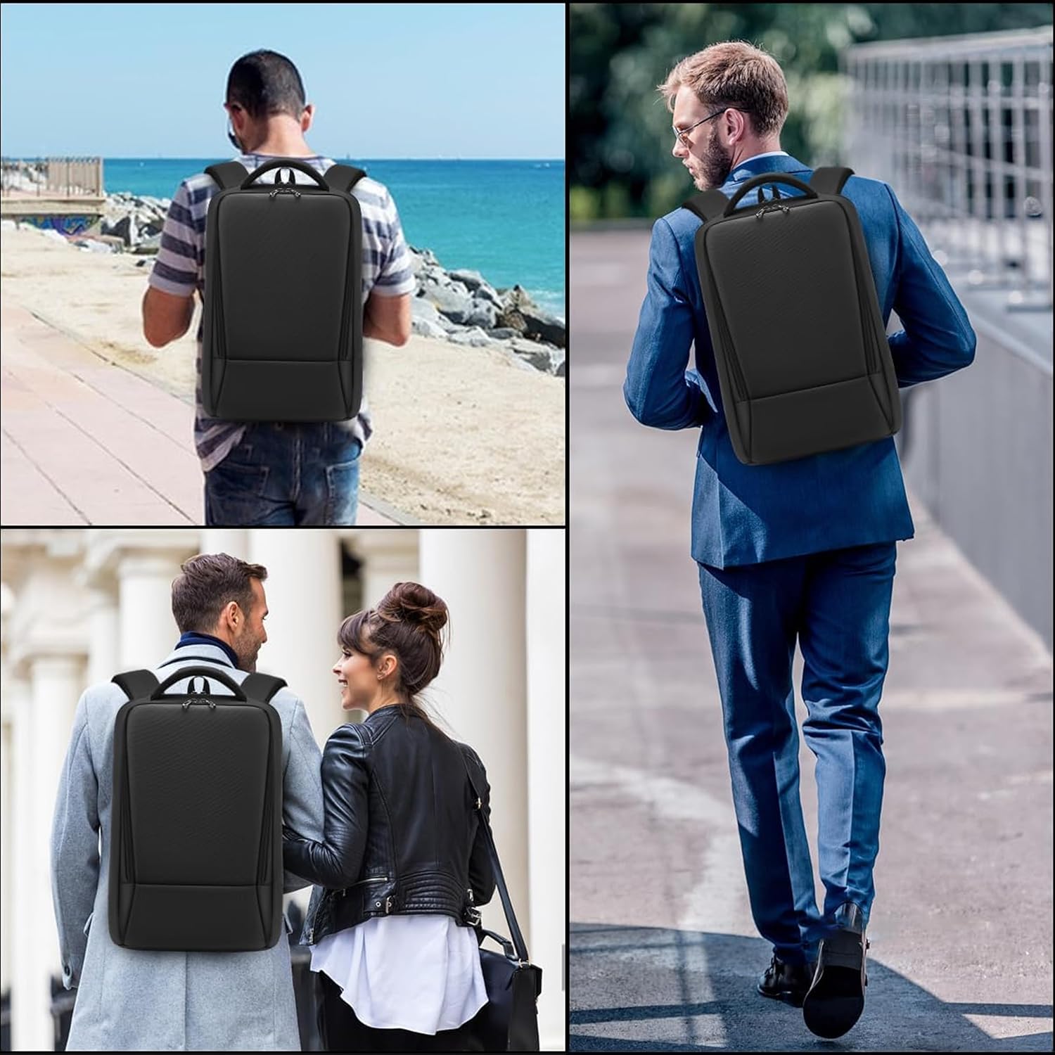 GYAKOG Slim Business Laptop Backpack for Men, 15.6 Inch Lightweight Water Resistant Travel Bag, Suitable for work travel and business Office College