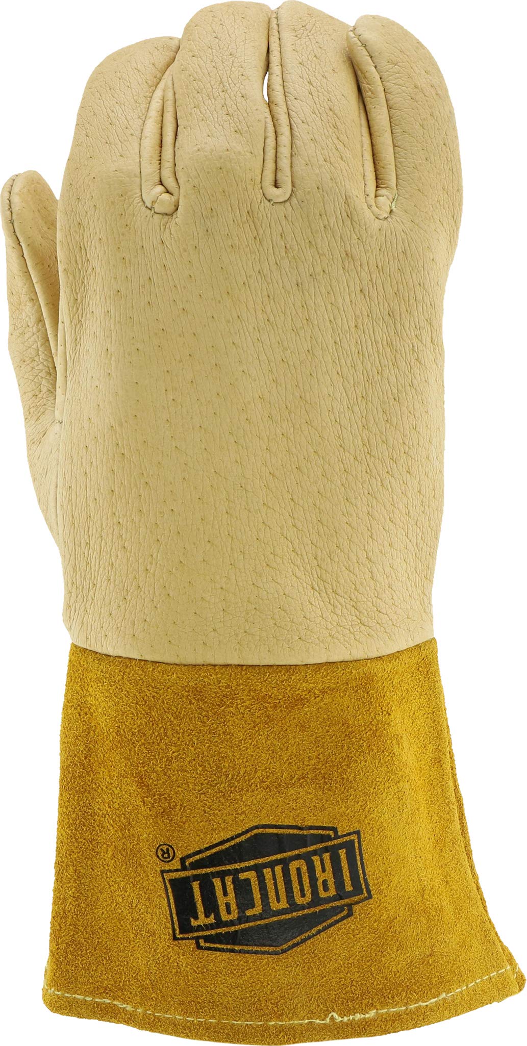 Ironcat 6021 Premium Top Grain en peau Cuir Gants de soudage MIG, 1 paire, M, naturel, 1