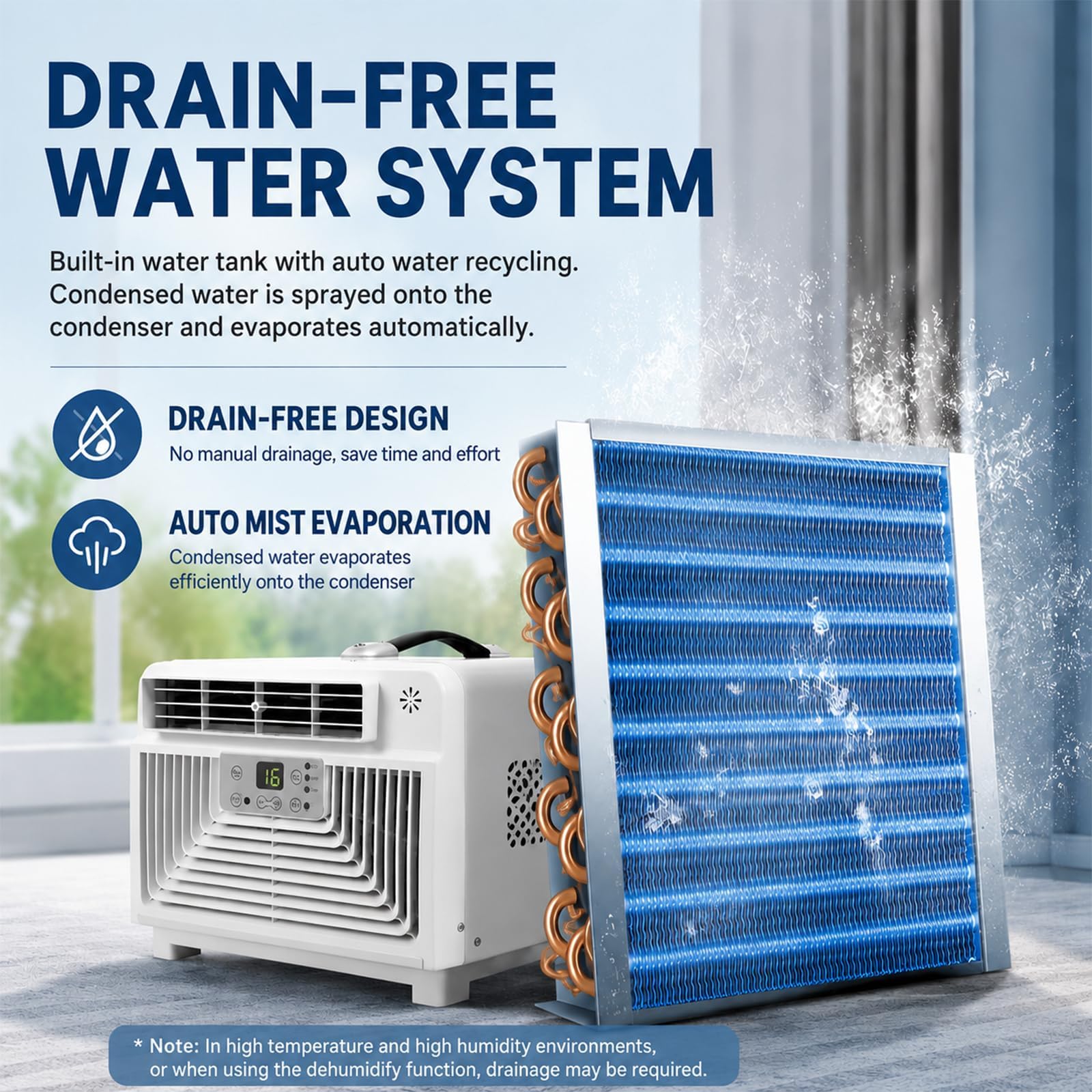 Aire Acondicionado Portátil Para Camping, Mini Aire Acondicionado De 3400 Btu, Unidad De Aire Acondicionado Silenciosa De Baja Potencia De 300 W Sin Ventana Para Tiendas De Campaña, Caravanas