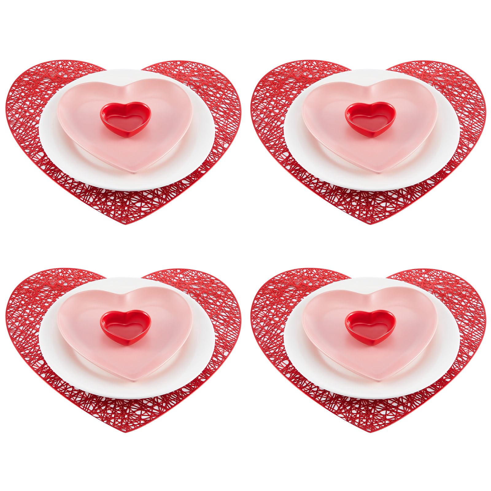 Amazon.com | Jinei 8 Pcs Valentine's Day Tableware Set Include