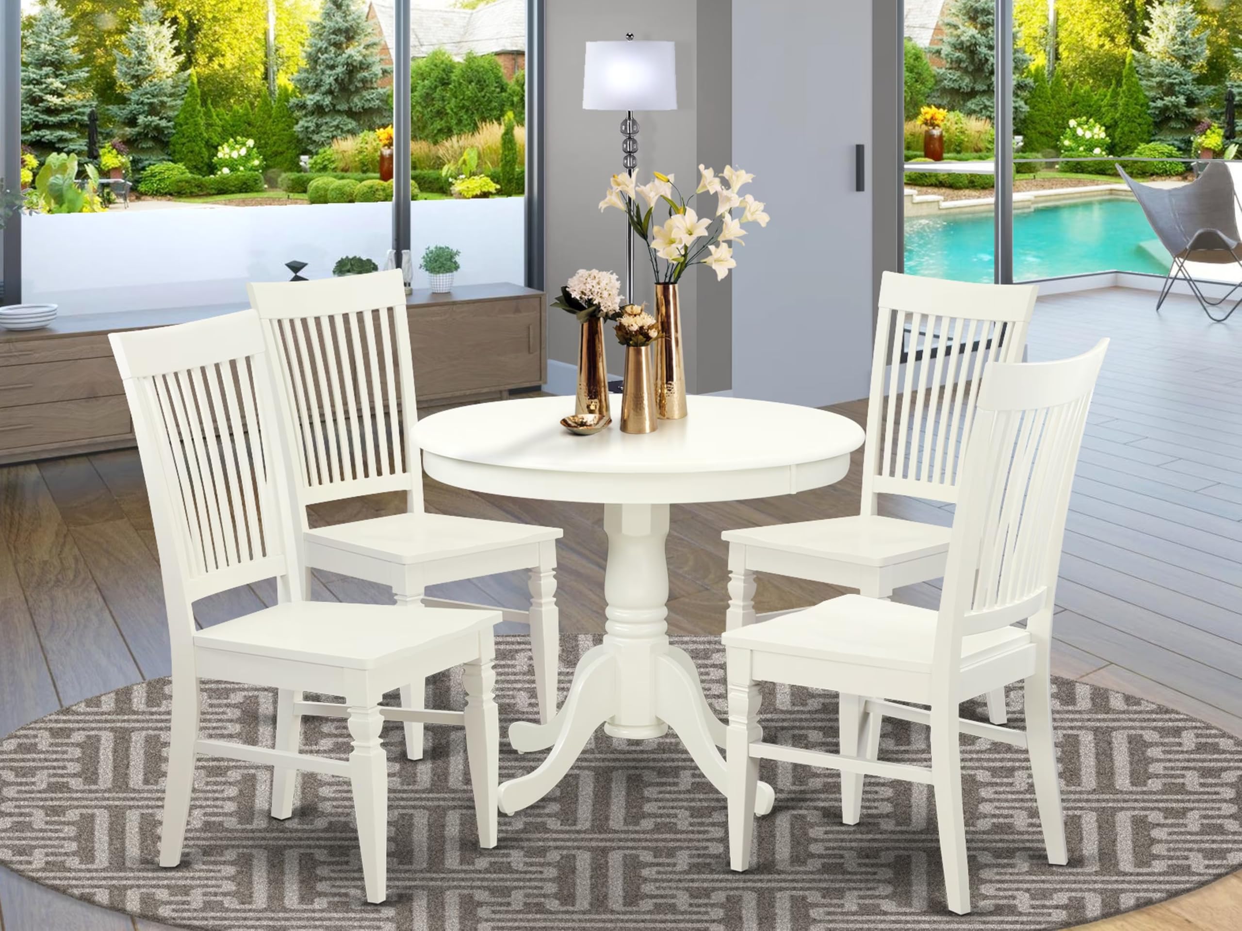 Amazon｜East West Furniture ダイニングテーブルセット 4脚