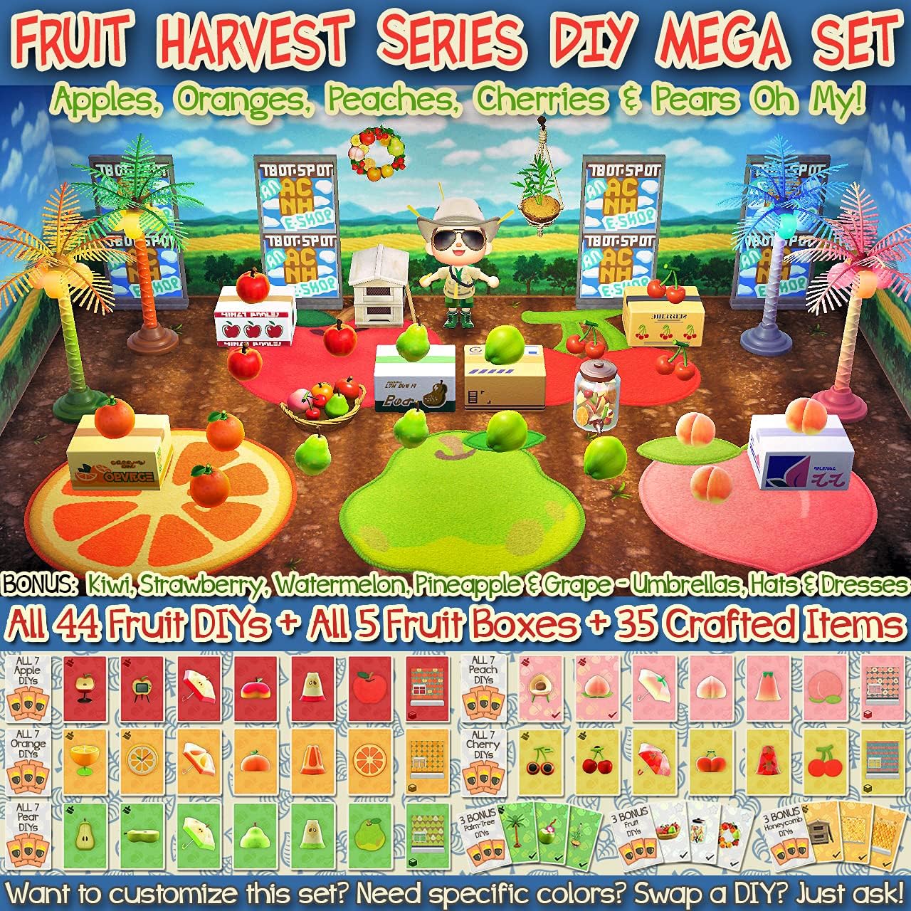 ACNH Fruit Harvest Series Ultra Set 44 DIY Recipes All