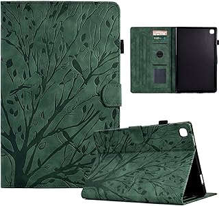 Longga Case for Samsung Galaxy Tab S6 Lite 10.4" 2022/2020 Case, PU Leather Flip Folio Stand Cover with [Pen Holder] [Auto Wake/Sleep] for Samsung Tab S6 Lite 10.4"(SM-610/P613/P615/P619) Case–Green