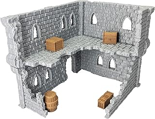 Extruded Gaming Building Ruins Set 2B