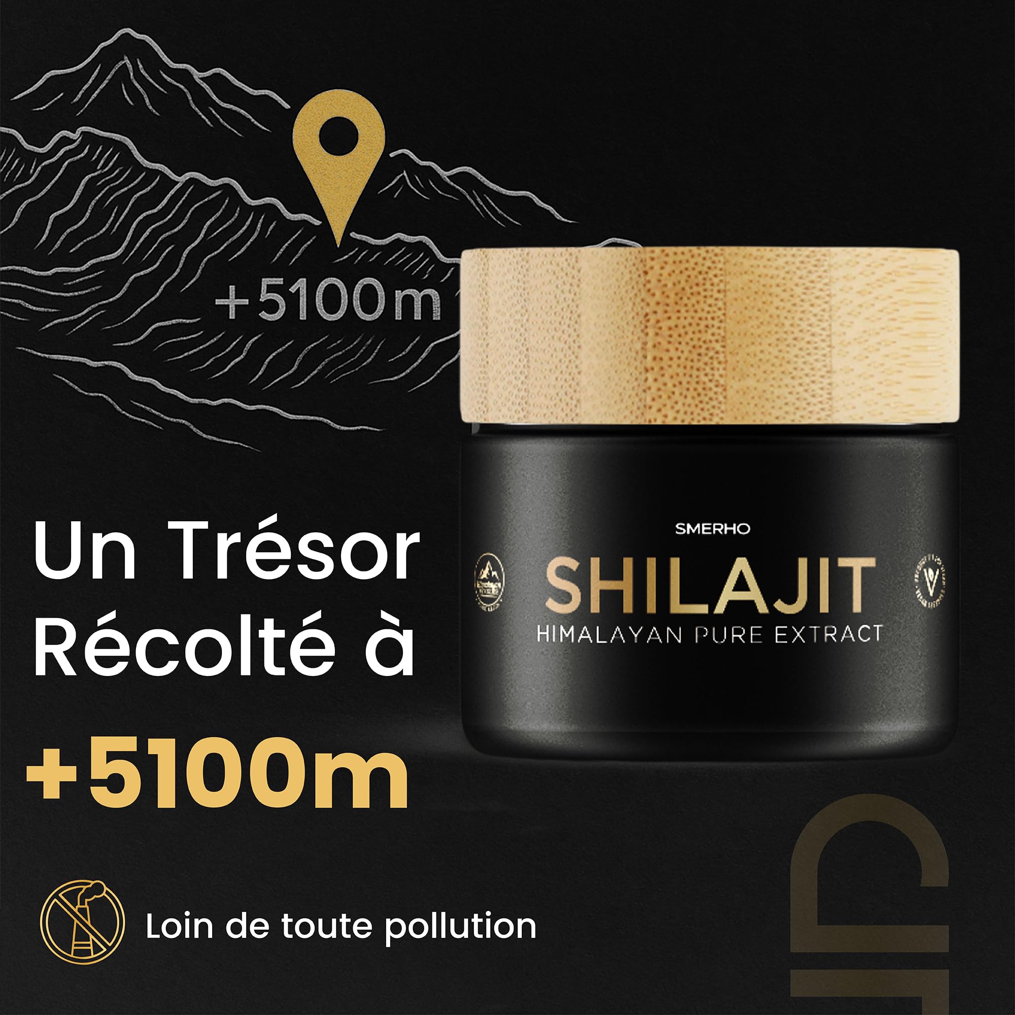 Shilajit Pur Himalayen - Résine Douce Extra-Puissante - 100% Naturel & Bio - 2 Oz (57g)