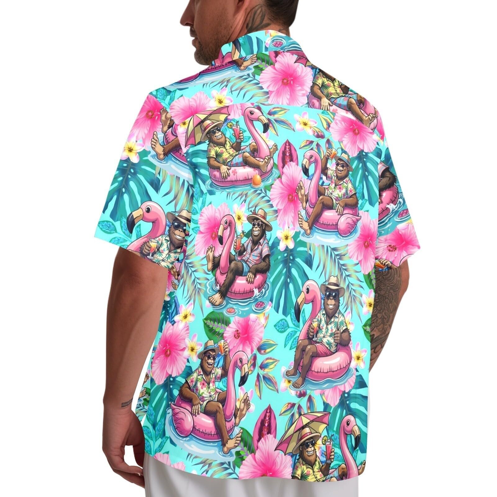 Camisas Hawaianas para Hombre, Camisa Informal con Botones, Manga Corta, Aloha Divertida, con Botones, Ropa para Hombres
