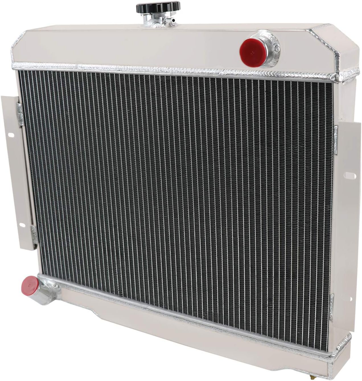 ALLOYWORKS 3 Row All Aluminum Radiator For 1972-1986 Jeep CJ5 CJ6 CJ7 SCRAMBLER 3.8L-5.0L l6/V8